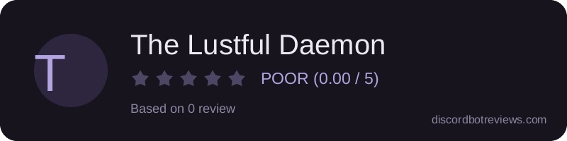 Rating widget preview for The Lustful Daemon
