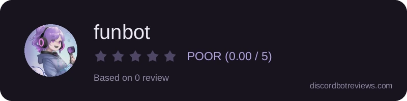 Rating widget preview for funbot