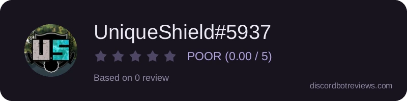 Rating widget preview for UniqueShield#5937
