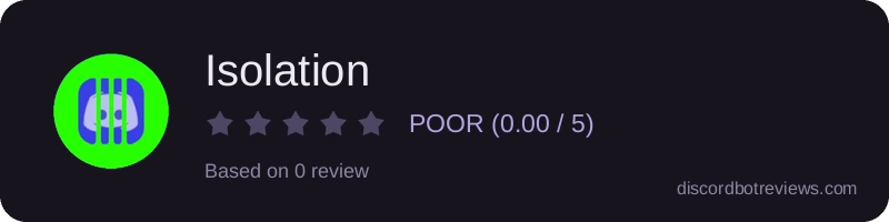 Rating widget preview for Isolation