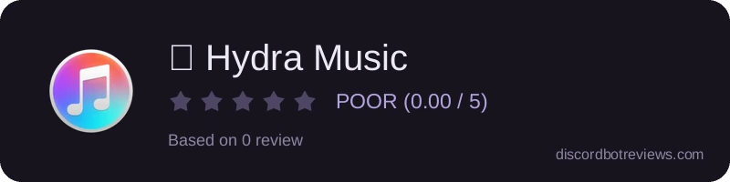 Rating widget preview for 🎶 Hydra Music