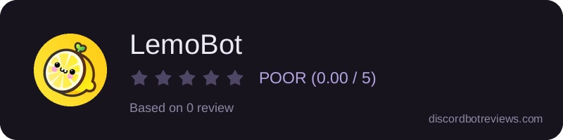 Rating widget preview for LemoBot