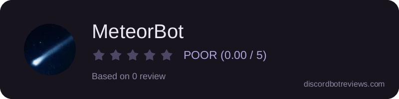 Rating widget preview for MeteorBot