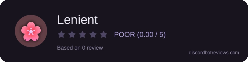 Rating widget preview for Lenient
