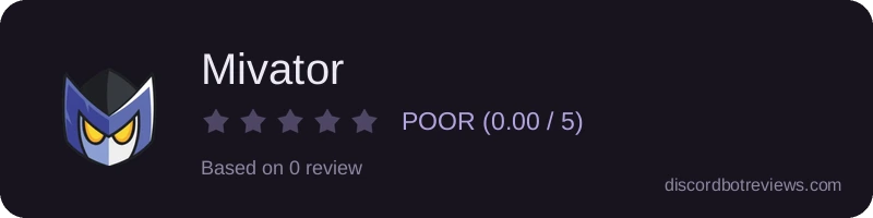 Rating widget preview for Mivator