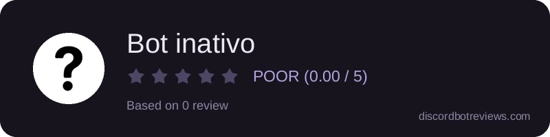 Rating widget preview for Bot inativo