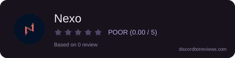 Rating widget preview for Nexo