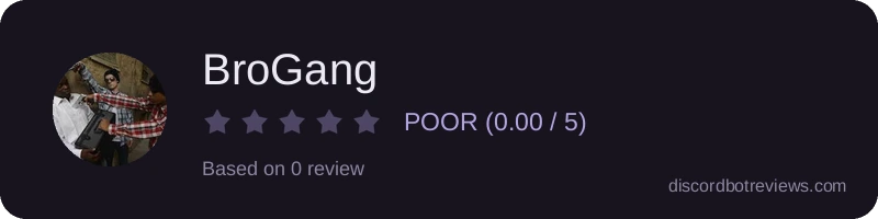 Rating widget preview for BroGang