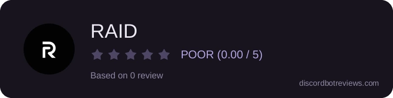 Rating widget preview for RAID