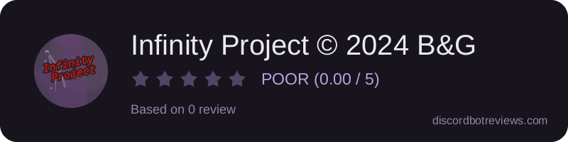 Rating widget preview for Infinity Project © 2024 B&G