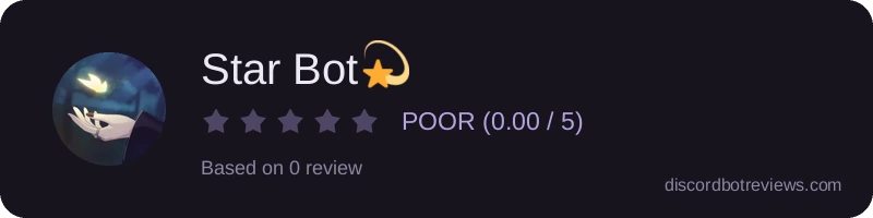 Rating widget preview for Star Bot💫