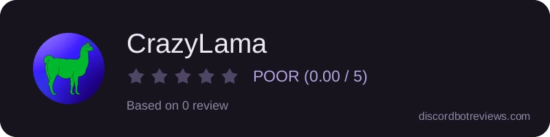 Rating widget preview for CrazyLama                                                                            