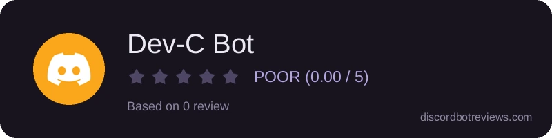 Rating widget preview for Dev-C Bot 