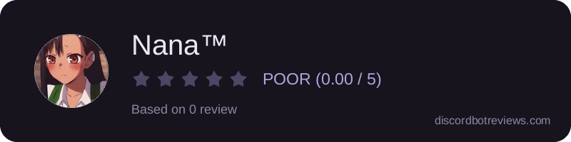 Rating widget preview for Nana™