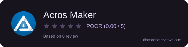 Rating widget preview for Acros Maker
