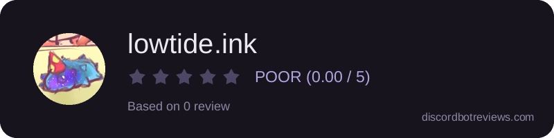 Rating widget preview for lowtide.ink