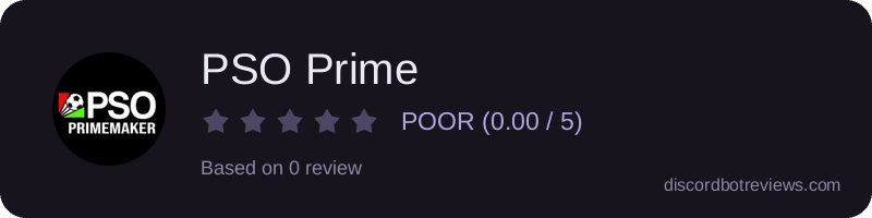 Rating banner for PSO Prime