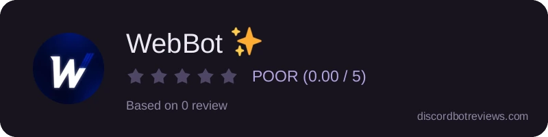 Rating widget preview for WebBot ✨