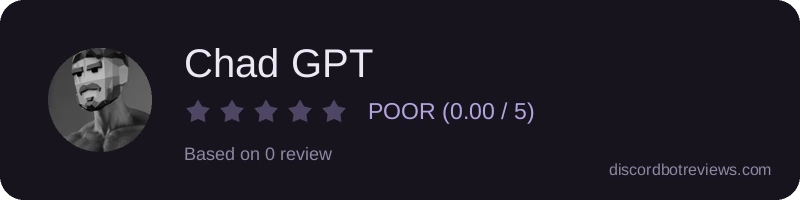 Rating widget preview for Chad GPT