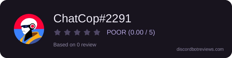Rating widget preview for ChatCop#2291