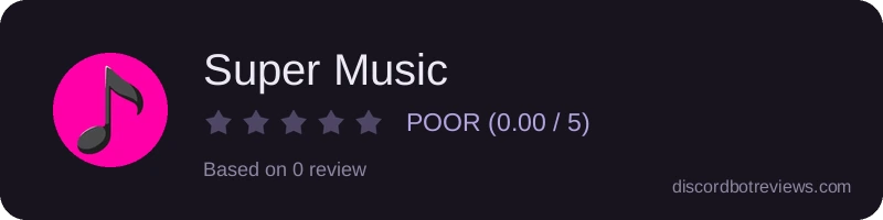 Rating widget preview for Super Music