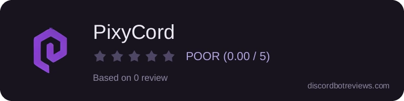Rating widget preview for PixyCord
