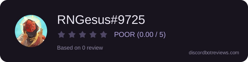 Rating widget preview for RNGesus#9725
