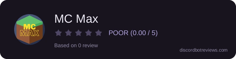 Rating widget preview for MC Max