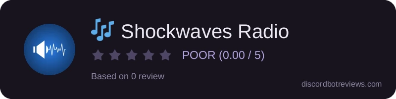 Rating widget preview for 🎶 Shockwaves Radio
