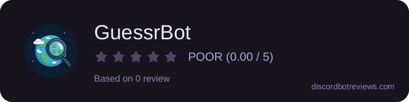 Rating widget preview for GuessrBot