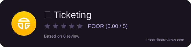 Rating widget preview for ♾ Ticketing
