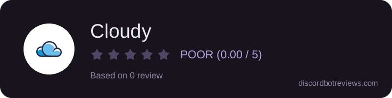 Rating widget preview for Cloudy 