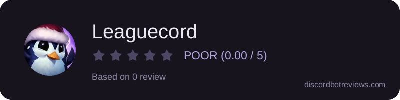 Rating widget preview for Leaguecord