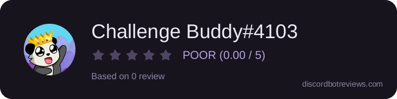 Rating widget preview for Challenge Buddy#4103