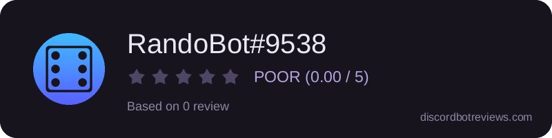 Rating widget preview for RandoBot#9538