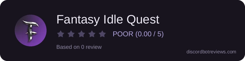 Rating widget preview for Fantasy Idle Quest