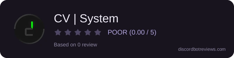 Rating widget preview for CV | System