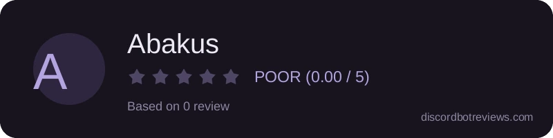 Rating widget preview for Abakus