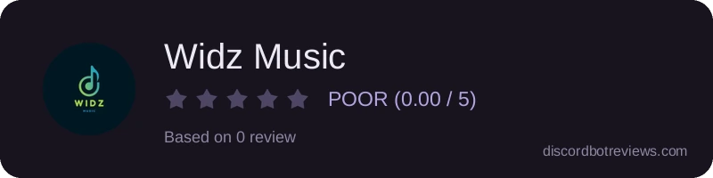 Rating widget preview for Widz Music