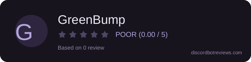 Rating banner for GreenBump