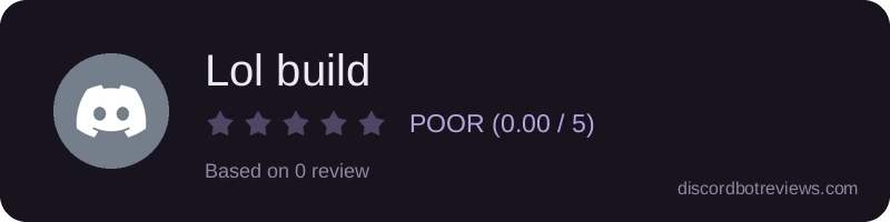 Rating widget preview for Lol build