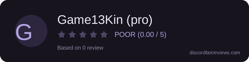 Rating widget preview for Game13Kin (pro)