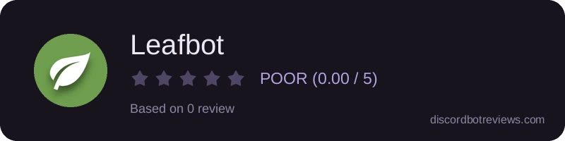 Rating widget preview for Leafbot