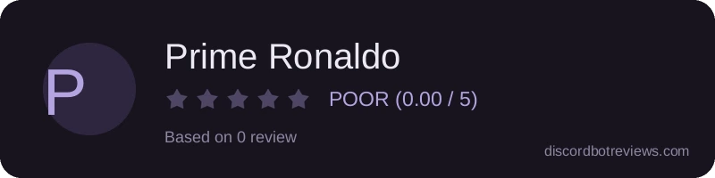 Rating widget preview for Prime Ronaldo
