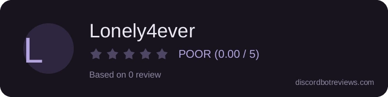 Rating widget preview for Lonely4ever