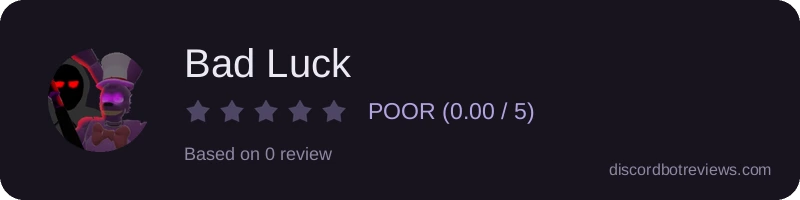 Rating widget preview for Bad Luck