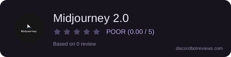Rating widget preview for Midjourney 2.0