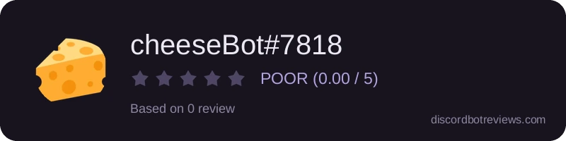 Rating widget preview for cheeseBot#7818