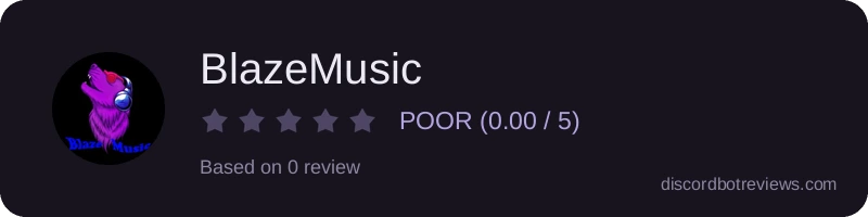 Rating widget preview for BlazeMusic