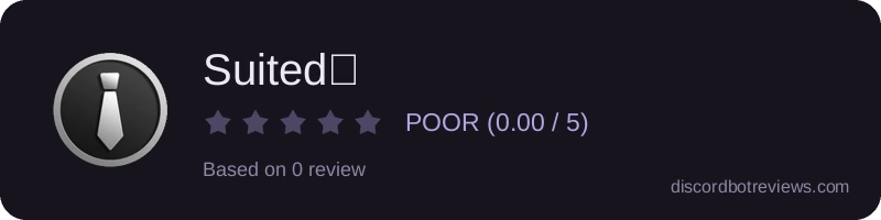Rating widget preview for Suited💎